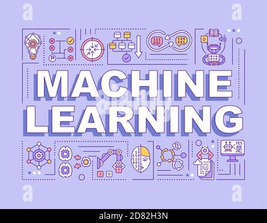 Machine learning word concepts banner Stock Vector