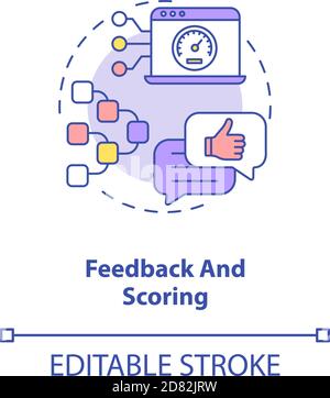 Feedback and scoring concept icon Stock Vector