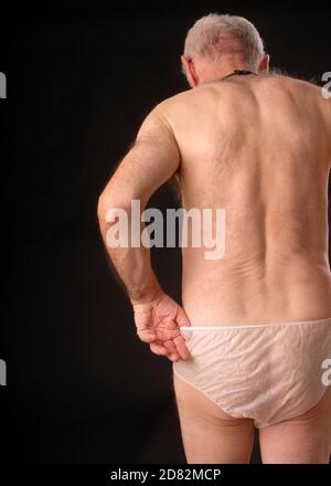 Man in his underwear Stock Photo - Alamy