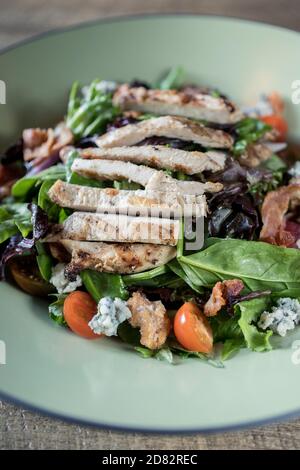 Grilled Chicken Bleu Cheese Salad Stock Photo
