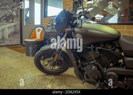 Classic Custom Harley Davison motorbike, vintage Style from Western Australia, 2019 Stock Photo