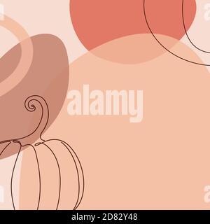 Pumpkin in a hand drawn linear style. Stock Vector