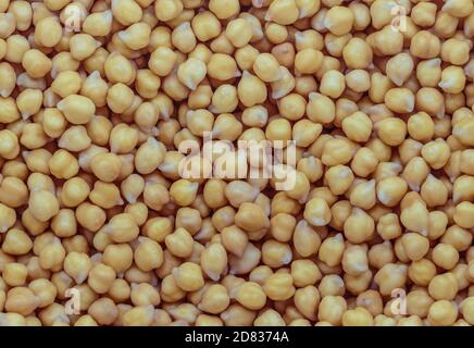 top view wet chickpeas ready to cook Stock Photo