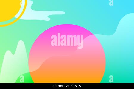 Sun in mountain Vector abstract design template Stock Vector