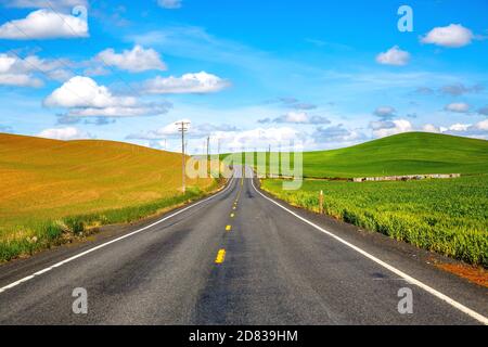 Palouse Rolling Hills, Washington-USA Stock Photo