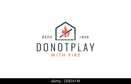 do not play fire logo vector icon illustration Stock Vector