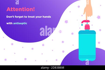 Personal hygiene Vector template for posters and banners with copy space Stock Vector
