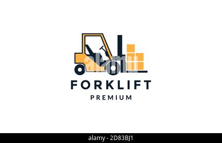 forklift abstract modern logo vector icon illustration Stock Vector