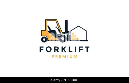 forklift modern logo vector icon illustration Stock Vector