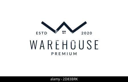 initial W for warehouse logo vector icon illustration Stock Vector
