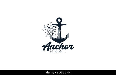 anchor with movie logo vector icon illustration Stock Vector