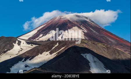 Kamchatka. Avachinsky volcano in the Russian far East. Summer Stock Photo