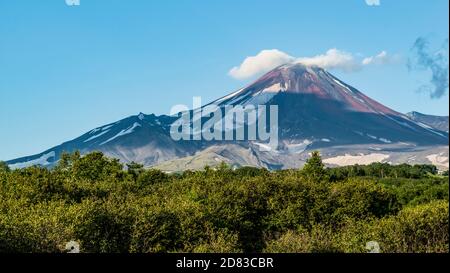 Kamchatka. Avachinsky volcano in the Russian far East. Summer Stock Photo