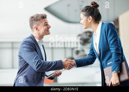 Business people shaking hands Stock Photo