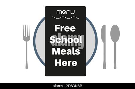 Free School Meals vector Illustration Stock Vector