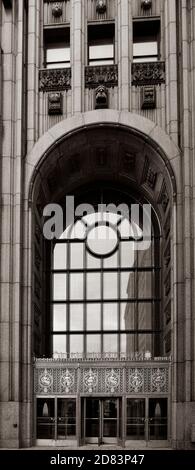 2nd Ave Entrance to the Fisher Building in Detroit, Michigan Stock Photo