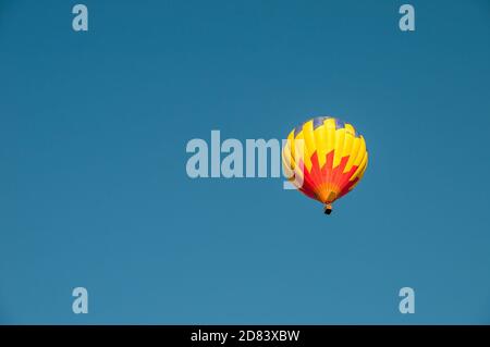 Hot Air Balloon in blue sky Stock Photo - Alamy