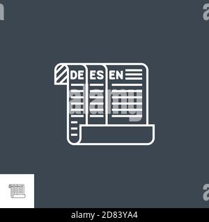 Language Line Icon Stock Vector