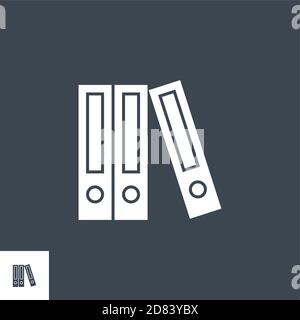 Office Folders related vector glyph icon. Stock Vector