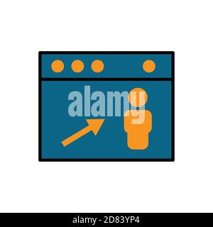 Landing page flat icon. Design template vector Stock Vector