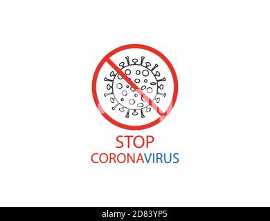 No Virus, disease, flu icon. Vector illustration. Stock Vector