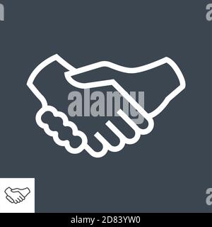 Handshake Related Vector Line Icon. Stock Vector