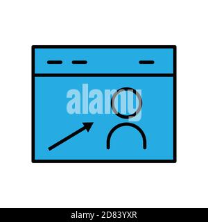 Landing page flat icon. Design template vector Stock Vector