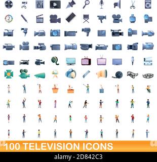 100 movie actor icons set, flat style Stock Vector Image & Art - Alamy