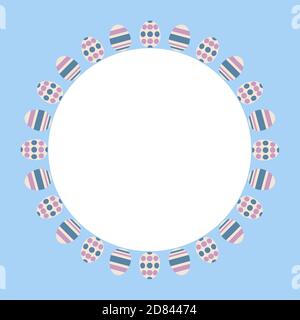 Decorative frame with with an Easter egg ornament. Easter design. Vector EPS10 Stock Vector