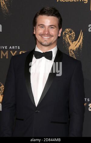 LOS ANGELES - SEP 10:  Jason Ritter at the 2017 Creative Arts Emmy Awards - Arrivals at the Microsoft Theater on September 10, 2017 in Los Angeles, CA Stock Photo