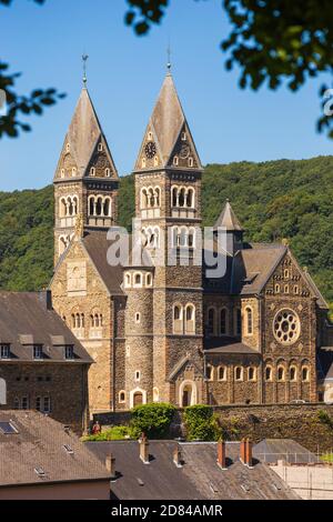 Luxembourg, Clervaux, Parish Church of Clervaux also known as Church of Saints Cosma and Damien, sometimes called St Hubert Church Stock Photo