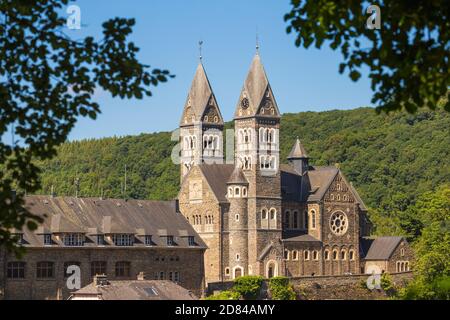 Luxembourg, Clervaux, Parish Church of Clervaux also known as Church of Saints Cosma and Damien, sometimes called St Hubert Church Stock Photo