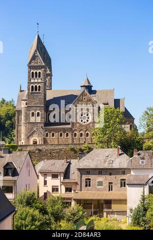 Luxembourg, Clervaux, Parish Church of Clervaux also known as Church of Saints Cosma and Damien, sometimes called St Hubert Church Stock Photo