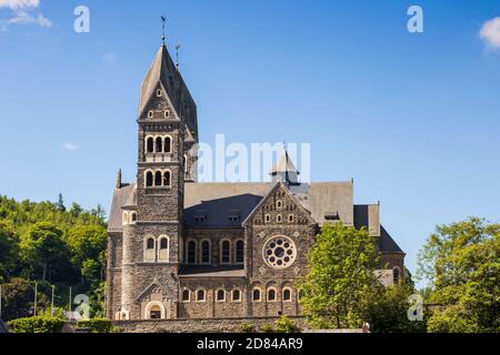 Luxembourg, Clervaux, Parish Church of Clervaux also known as Church of Saints Cosma and Damien, sometimes called St Hubert Church Stock Photo