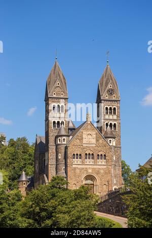 Luxembourg, Clervaux, Parish Church of Clervaux also known as Church of Saints Cosma and Damien Stock Photo