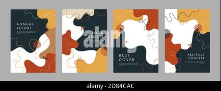 Set of abstract creative artistic templates. Universal cover Designs for Annual Report, Brochures, Flyers, Presentations, Leaflet, Magazine. Stock Vector