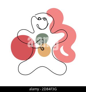 Christmas cookie in a hand drawn linear style. Stock Vector
