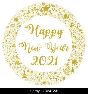 Happy new year 2021 illustration Stock Photo