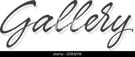 Gallery vector lettering Stock Vector