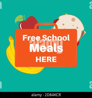 Free School Meals vector Illustration Stock Vector