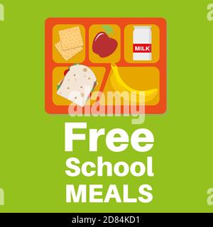 Free School Meals vector Illustration Stock Vector