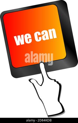 we can button on computer keyboard key Stock Photo