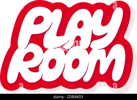 Play Room vector lettering Stock Vector