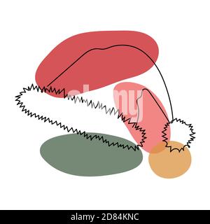 Christmas hat in a hand drawn linear style. Stock Vector