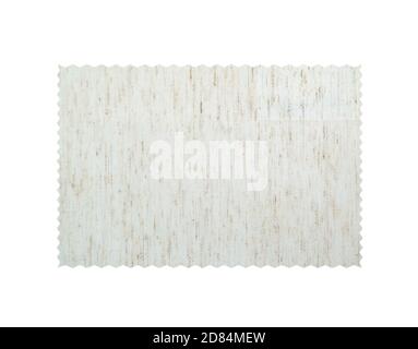 Grey fabric swatch sample isolated on white background Stock Photo