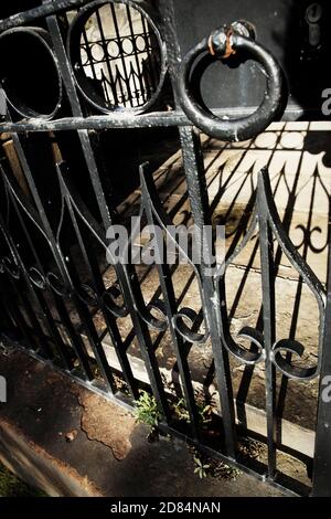 Old iron gates in Greyfriars Kirkyard, Edinburgh, Scotland. Stock Photo