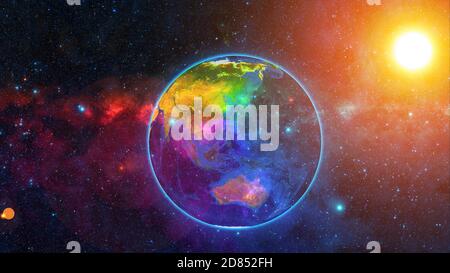 Planet Earth with a spectacular sunset Stock Photo - Alamy