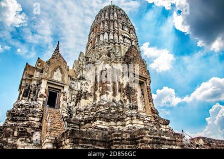 Ayutthaya Wat Ratchaburana Stock Photo