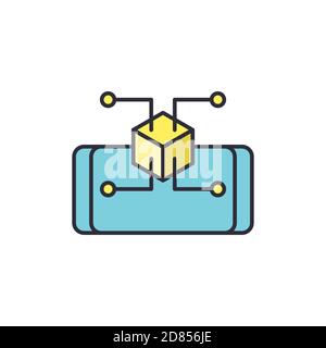 Augmented realit technology vector icon isolated on white background Stock Vector