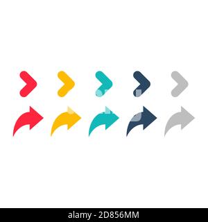 Arrow set icon. Arrow symbols. Arrow isolated vector graphic elements. Stock Vector